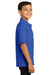 Port & Company KP55Y Youth Core Stain Resistant Short Sleeve Polo Shirt Royal Blue Model Side