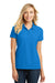 Port Authority L100 Womens Core Classic Short Sleeve Polo Shirt Coastal Blue Model Front