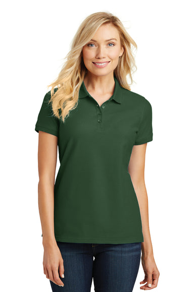 Port Authority L100 Womens Core Classic Short Sleeve Polo Shirt Deep Forest Green Model Front