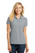 Port Authority L100 Womens Core Classic Short Sleeve Polo Shirt Gusty Grey Model Front