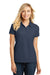 Port Authority L100 Womens Core Classic Short Sleeve Polo Shirt River Navy Blue Model Front