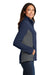 Port Authority L216 Womens Full Zip Fleece Jacket True Navy Blue/Battleship Grey Model Side