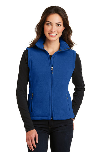 Port Authority L219 Womens Full Zip Fleece Vest True Royal Blue Model Front