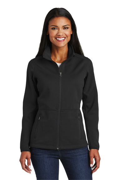 Port Authority L222 Womens Full Zip Fleece Jacket Black Model Front