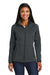 Port Authority L222 Womens Full Zip Fleece Jacket Graphite Grey Model Front