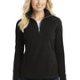 Port Authority Womens Pill Resistant Microfleece 1/4 Zip Sweatshirt - Black