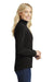 Port Authority L224 Womens Pill Resistant Microfleece 1/4 Zip Sweatshirt Black Model Side