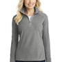 Port Authority Womens Pill Resistant Microfleece 1/4 Zip Sweatshirt - Pearl Grey