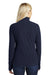 Port Authority L224 Womens Pill Resistant Microfleece 1/4 Zip Sweatshirt True Navy Blue Model Back