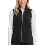 Port Authority Womens Pill Resistant Microfleece Full Zip Vest - Black