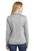 Port Authority L232 Womens Full Zip Sweater Fleece Jacket Heather Grey Model Back