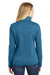 Port Authority L232 Womens Full Zip Sweater Fleece Jacket Heather Medium Blue Model Back