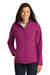 Port Authority L317 Womens Core Wind & Water Resistant Full Zip Jacket Very Berry Purple Model Front