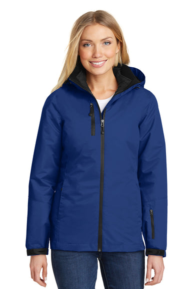 Port Authority L332 Womens Vortex 3-in-1 Waterproof Full Zip Hooded Jacket Night Sky Blue/Black Model Front