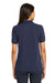 Port Authority L420 Womens Shrink Resistant Short Sleeve Polo Shirt Navy Blue Model Back