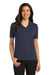 Port Authority L455 Womens Rapid Dry Moisture Wicking Short Sleeve Polo Shirt Classic Navy Blue Model Front