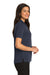 Port Authority L455 Womens Rapid Dry Moisture Wicking Short Sleeve Polo Shirt Classic Navy Blue Model Side