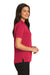 Port Authority L455 Womens Rapid Dry Moisture Wicking Short Sleeve Polo Shirt Red Model Side