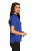 Port Authority L455 Womens Rapid Dry Moisture Wicking Short Sleeve Polo Shirt Royal Blue Model Side