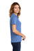 Sport-Tek L469 Womens Dri-Mesh Moisture Wicking Short Sleeve Polo Shirt Blueberry Model Side