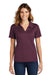 Sport-Tek L469 Womens Dri-Mesh Moisture Wicking Short Sleeve Polo Shirt Maroon Model Front