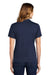 Sport-Tek L469 Womens Dri-Mesh Moisture Wicking Short Sleeve Polo Shirt Navy Blue Model Back