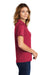 Sport-Tek L469 Womens Dri-Mesh Moisture Wicking Short Sleeve Polo Shirt Red Model Side