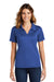 Sport-Tek L469 Womens Dri-Mesh Moisture Wicking Short Sleeve Polo Shirt Royal Blue Model Front