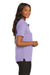 Port Authority L500 Womens Silk Touch Wrinkle Resistant Short Sleeve Polo Shirt Bright Lavender Purple Model Side