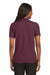 Port Authority L500 Womens Silk Touch Wrinkle Resistant Short Sleeve Polo Shirt Burgundy Model Back