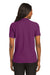 Port Authority L500 Womens Silk Touch Wrinkle Resistant Short Sleeve Polo Shirt Deep Berry Purple Model Back