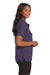 Port Authority L500 Womens Silk Touch Wrinkle Resistant Short Sleeve Polo Shirt Eggplant Purple Model Side