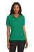 Port Authority L500 Womens Silk Touch Wrinkle Resistant Short Sleeve Polo Shirt Kelly Green Model Front