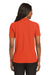 Port Authority L500 Womens Silk Touch Wrinkle Resistant Short Sleeve Polo Shirt Orange Model Back