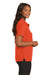 Port Authority L500 Womens Silk Touch Wrinkle Resistant Short Sleeve Polo Shirt Orange Model Side