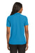 Port Authority L500 Womens Silk Touch Wrinkle Resistant Short Sleeve Polo Shirt Turquoise Blue Model Back