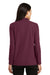 Port Authority L500LS Womens Silk Touch Wrinkle Resistant Long Sleeve Polo Shirt Burgundy Model Back