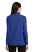 Port Authority L500LS Womens Silk Touch Wrinkle Resistant Long Sleeve Polo Shirt Royal Blue Model Back