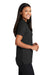 Port Authority L510 Womens Moisture Wicking Short Sleeve Polo Shirt Black Model Side