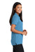 Port Authority L510 Womens Moisture Wicking Short Sleeve Polo Shirt Celadon Blue Model Side