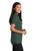 Port Authority L510 Womens Moisture Wicking Short Sleeve Polo Shirt Dark Green Model Side