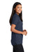 Port Authority L510 Womens Moisture Wicking Short Sleeve Polo Shirt Navy Blue Model Side