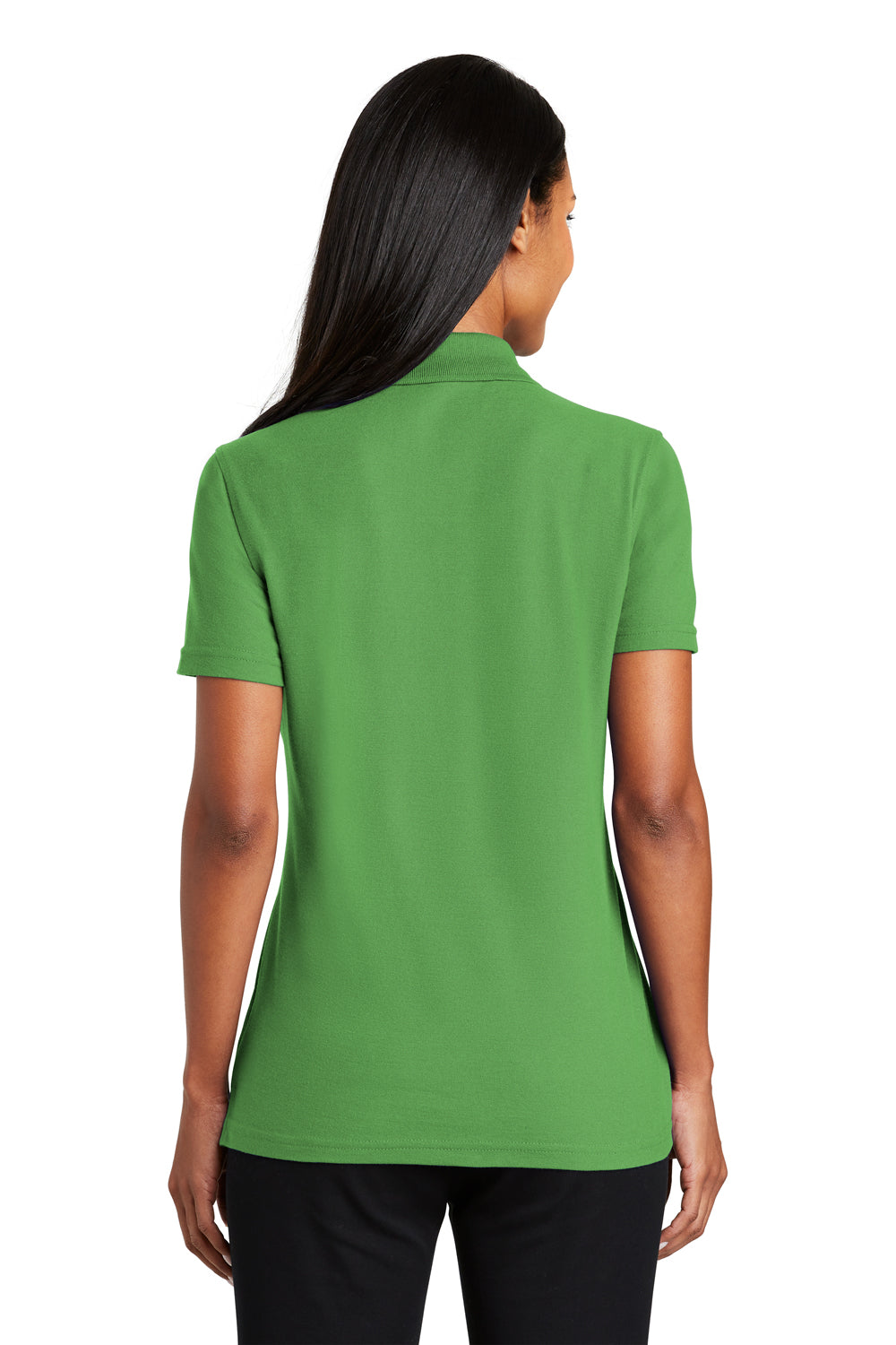 Port Authority L510 Womens Moisture Wicking Short Sleeve Polo Shirt Vine Green Model Back