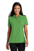 Port Authority L510 Womens Moisture Wicking Short Sleeve Polo Shirt Vine Green Model Front