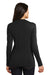 Port Authority L515 Womens Long Sleeve Cardigan Sweater Black Model Back