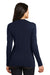 Port Authority L515 Womens Long Sleeve Cardigan Sweater True Navy Blue Model Back