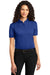 Port Authority L525 Womens Dry Zone Moisture Wicking Short Sleeve Polo Shirt Royal Blue Model Front