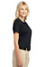 Port Authority L527 Womens Tech Moisture Wicking Short Sleeve Polo Shirt Black Model Side