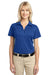 Port Authority L527 Womens Tech Moisture Wicking Short Sleeve Polo Shirt Bright Royal Blue Model Front