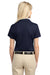 Port Authority L527 Womens Tech Moisture Wicking Short Sleeve Polo Shirt Dark Navy Blue Model Back